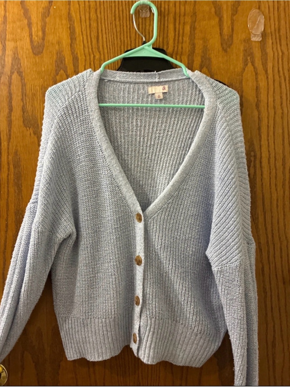 SO Pale Blue Open-Front Knit Cardigan - Picture 2 of 6
